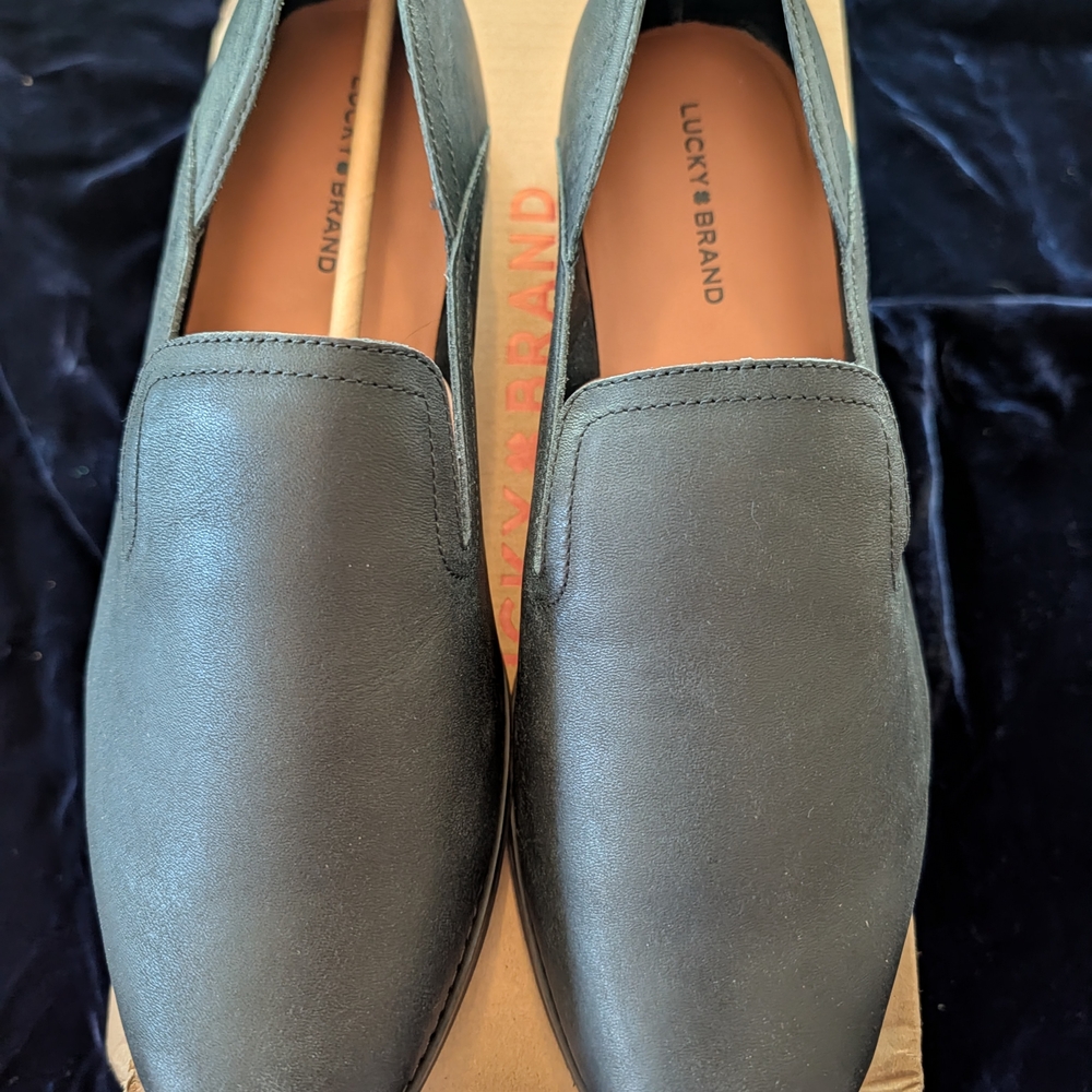 NIB LUCKY BRAND "Ellanzo" Black Slip-On Loafers